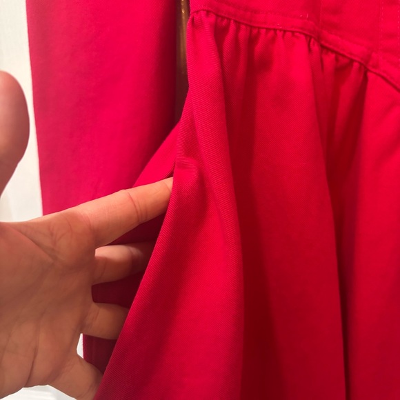 Vintage Western Jean Dress in Pink 🤠 💯 Cotton dry cleaning tag attached! - Picture 13 of 14